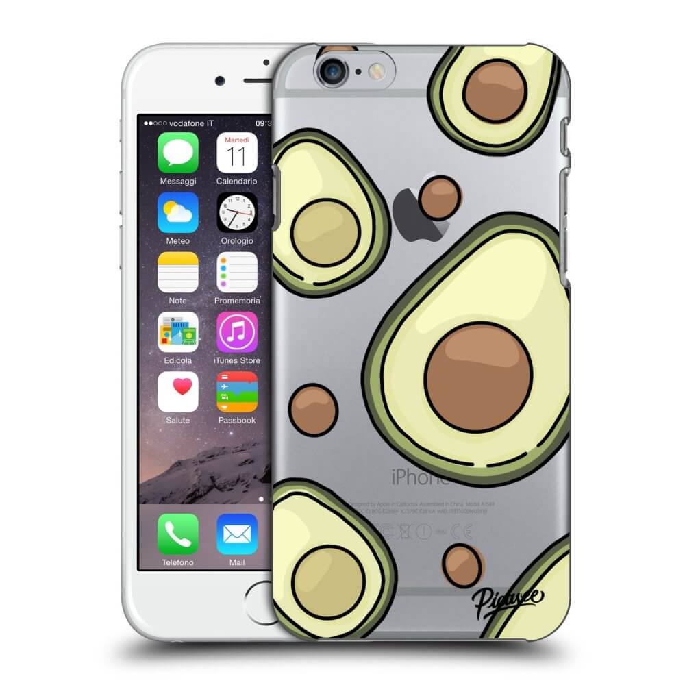 Picasee átlátszó szilikon tok az alábbi mobiltelefonokra Apple iPhone 6/6S - Avocado
