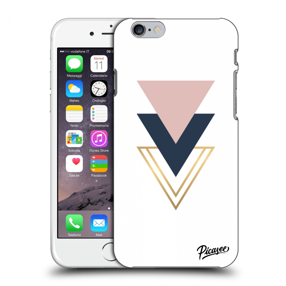 Picasee átlátszó szilikon tok az alábbi mobiltelefonokra Apple iPhone 6/6S - Triangles