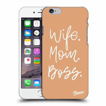 Picasee műanyag átlátszó tok az alábbi mobiltelefonokra Apple iPhone 6/6S - Boss Mama