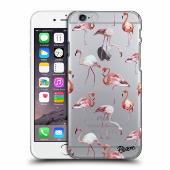 Picasee műanyag átlátszó tok az alábbi mobiltelefonokra Apple iPhone 6/6S - Flamingos