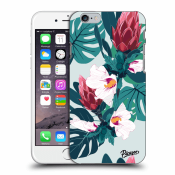 Picasee átlátszó szilikon tok az alábbi mobiltelefonokra Apple iPhone 6/6S - Rhododendron