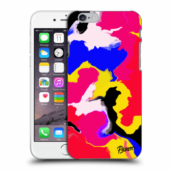 Picasee fekete szilikon tok az alábbi mobiltelefonokra Apple iPhone 6/6S - Watercolor