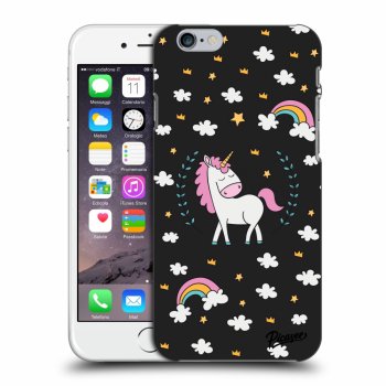 Picasee fekete szilikon tok az alábbi mobiltelefonokra Apple iPhone 6/6S - Unicorn star heaven