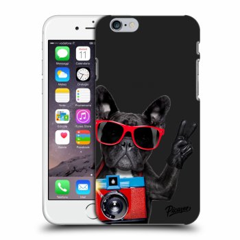 Picasee fekete szilikon tok az alábbi mobiltelefonokra Apple iPhone 6/6S - French Bulldog