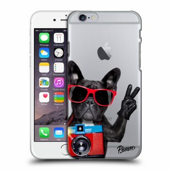 Picasee átlátszó szilikon tok az alábbi mobiltelefonokra Apple iPhone 6/6S - French Bulldog
