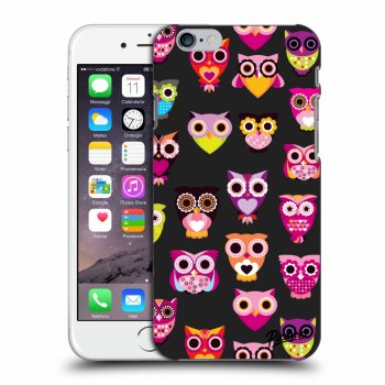 Picasee fekete szilikon tok az alábbi mobiltelefonokra Apple iPhone 6/6S - Owls
