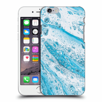 Picasee tejszínű szilikon tok az alábbi mobiltelefonokra Apple iPhone 6/6S - Blue liquid