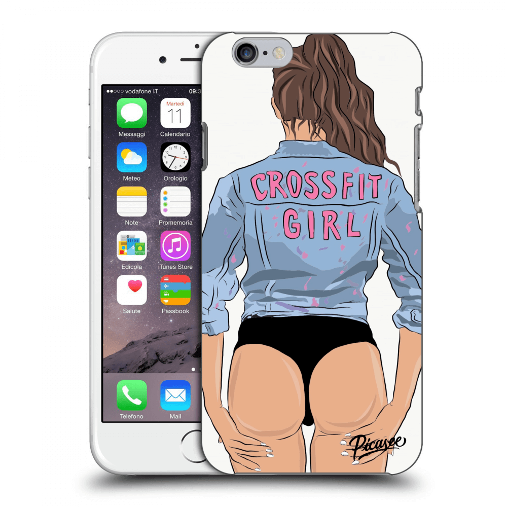 Picasee átlátszó szilikon tok az alábbi mobiltelefonokra Apple iPhone 6/6S - Crossfit girl - nickynellow