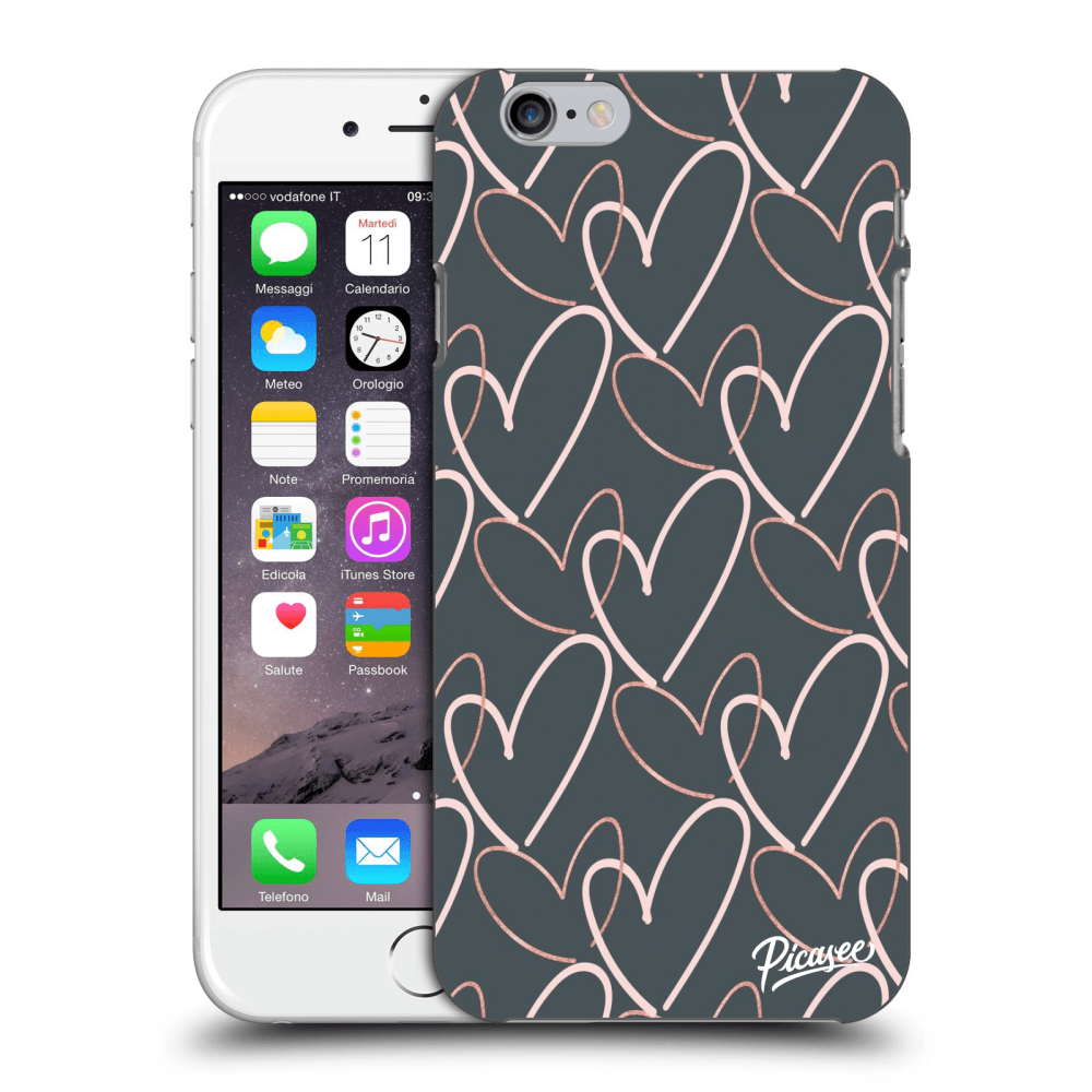 Picasee átlátszó szilikon tok az alábbi mobiltelefonokra Apple iPhone 6/6S - Lots of love
