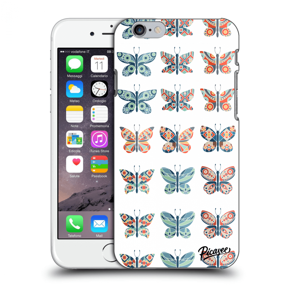 Picasee műanyag átlátszó tok az alábbi mobiltelefonokra Apple iPhone 6/6S - Butterflies