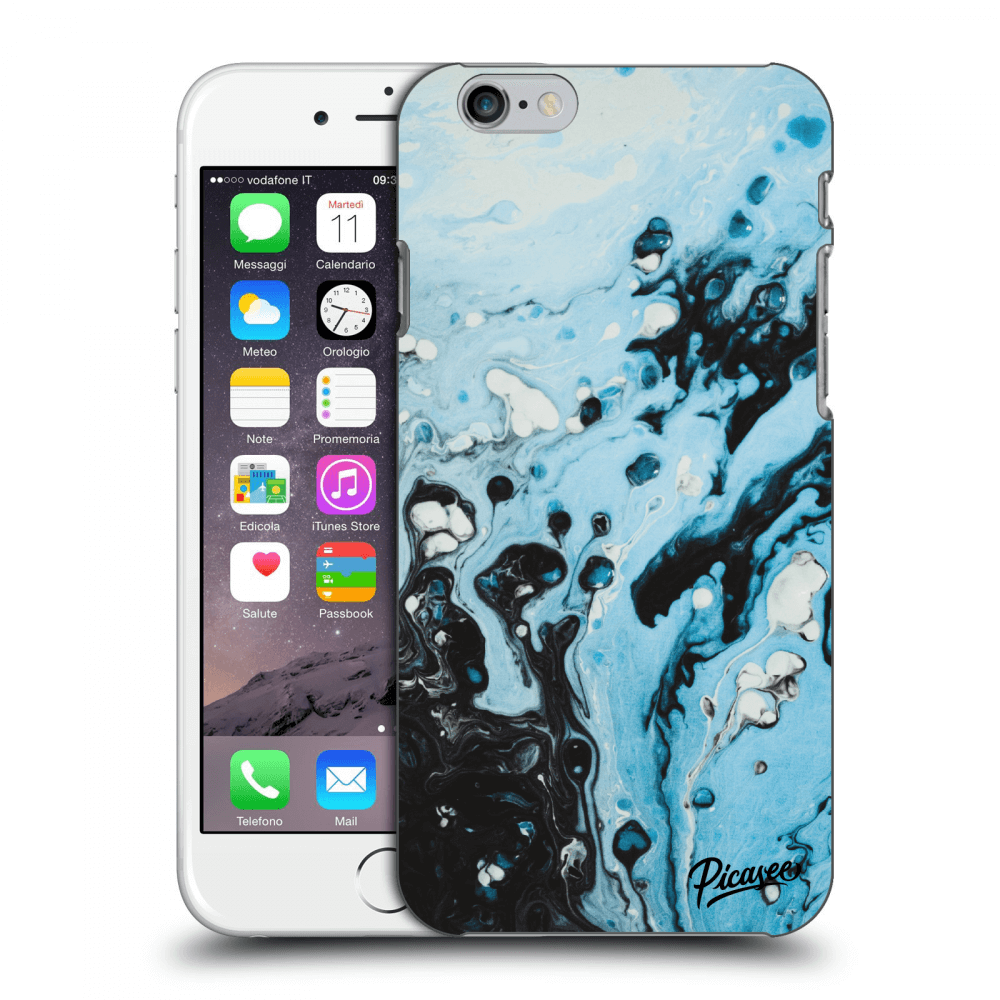 Picasee fekete szilikon tok az alábbi mobiltelefonokra Apple iPhone 6/6S - Organic blue