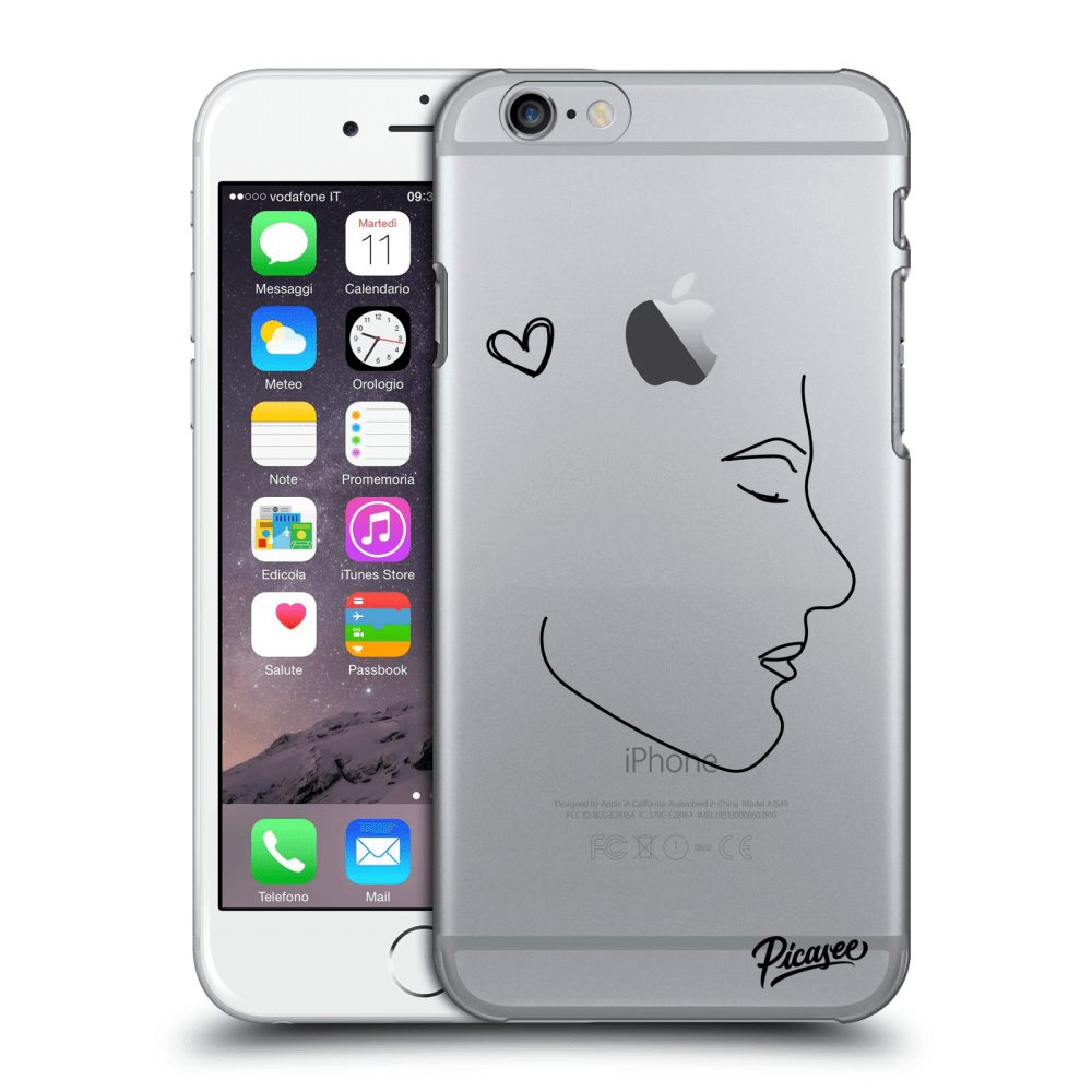 Picasee átlátszó szilikon tok az alábbi mobiltelefonokra Apple iPhone 6/6S - Couple boy