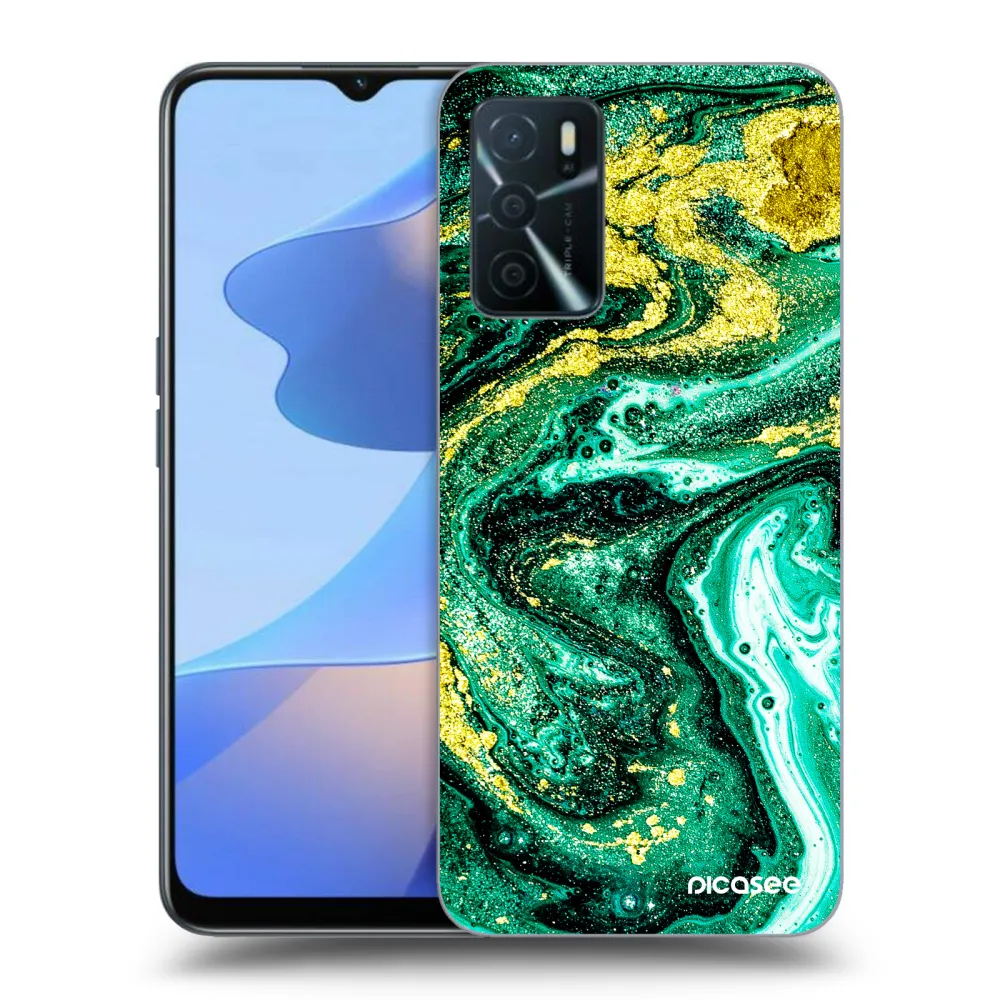 Picasee ULTIMATE CASE OPPO A16s - készülékre - Green Gold