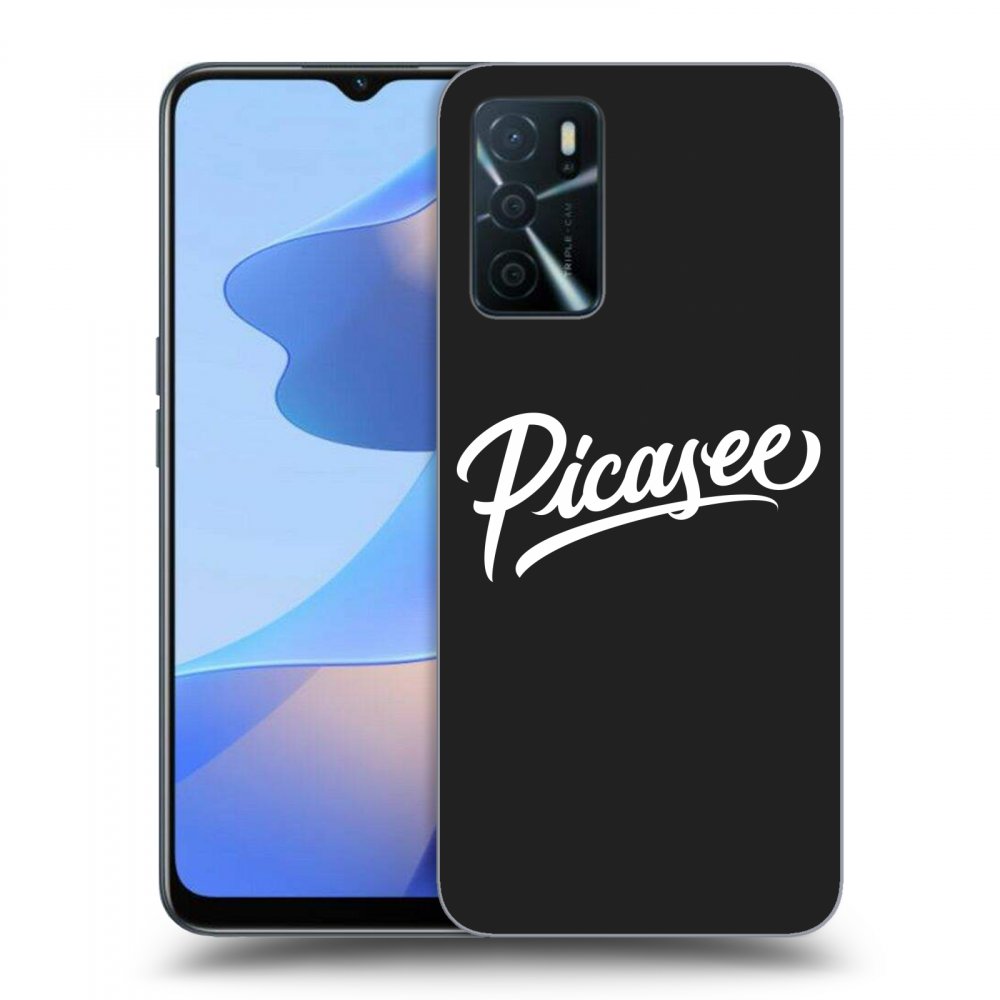 Picasee fekete szilikon tok az alábbi mobiltelefonokra OPPO A16s - Picasee - White