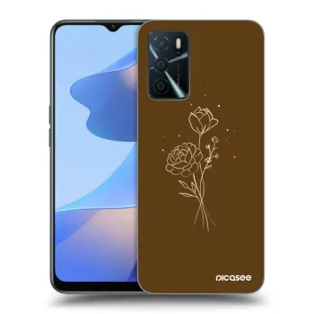 Szilikon tok erre a típusra OPPO A16s - Brown flowers