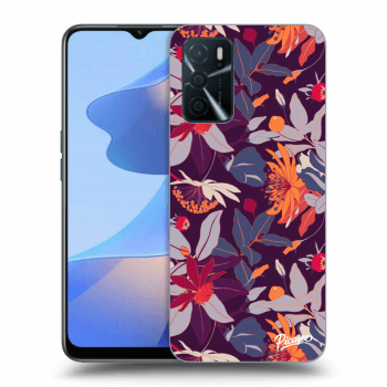 Szilikon tok erre a típusra OPPO A16s - Purple Leaf