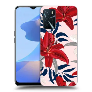 Szilikon tok erre a típusra OPPO A16s - Red Lily