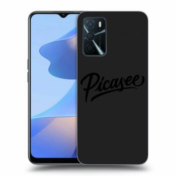 Picasee fekete szilikon tok az alábbi mobiltelefonokra OPPO A16s - Picasee - old logo - black