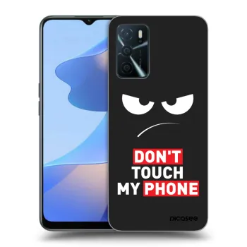 Picasee fekete szilikon tok az alábbi mobiltelefonokra OPPO A16s - Angry Eyes - Transparent