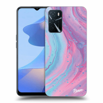 Szilikon tok erre a típusra OPPO A16s - Pink liquid