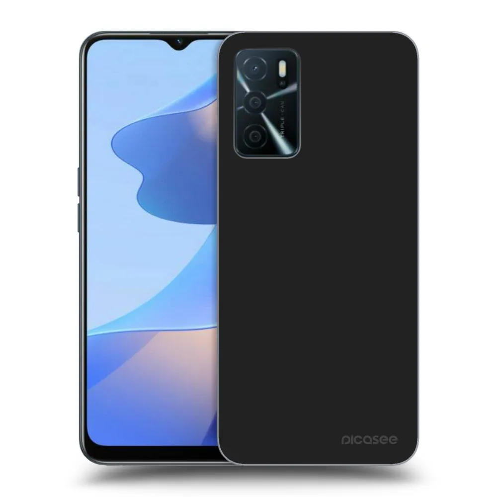 Picasee fekete szilikon tok az alábbi mobiltelefonokra OPPO A16s - Clear