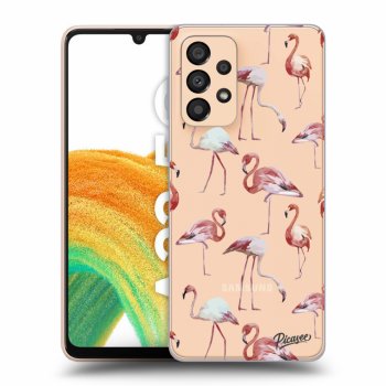 Picasee átlátszó szilikon tok az alábbi mobiltelefonokra Samsung Galaxy A33 5G A336 - Flamingos