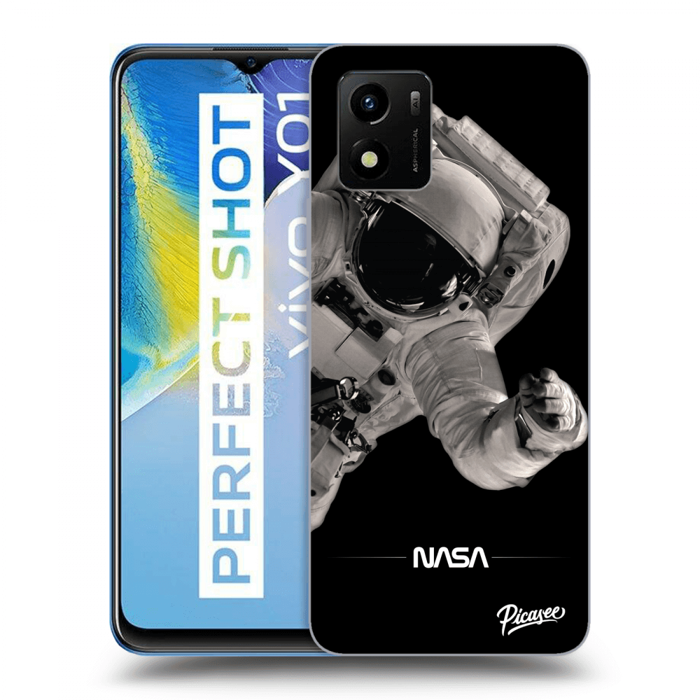 Picasee fekete szilikon tok az alábbi mobiltelefonokra Vivo Y01 - Astronaut Big