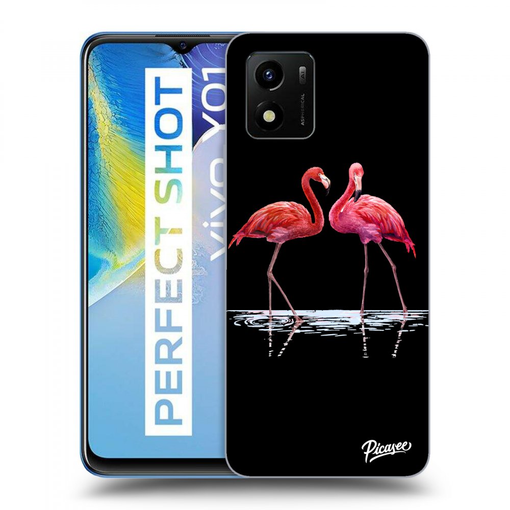 Picasee ULTIMATE CASE Vivo Y01 - készülékre - Flamingos couple