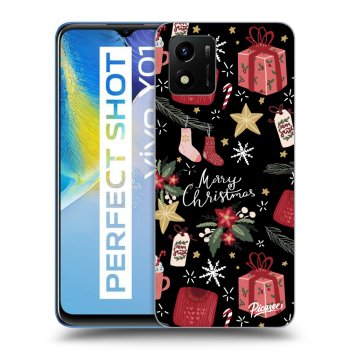 Picasee fekete szilikon tok az alábbi mobiltelefonokra Vivo Y01 - Christmas