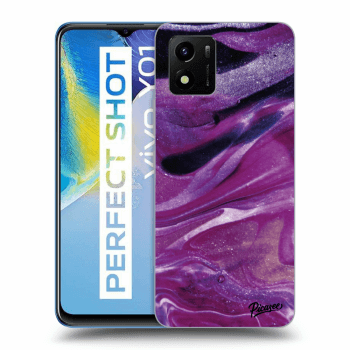 Picasee ULTIMATE CASE Vivo Y01 - készülékre - Purple glitter