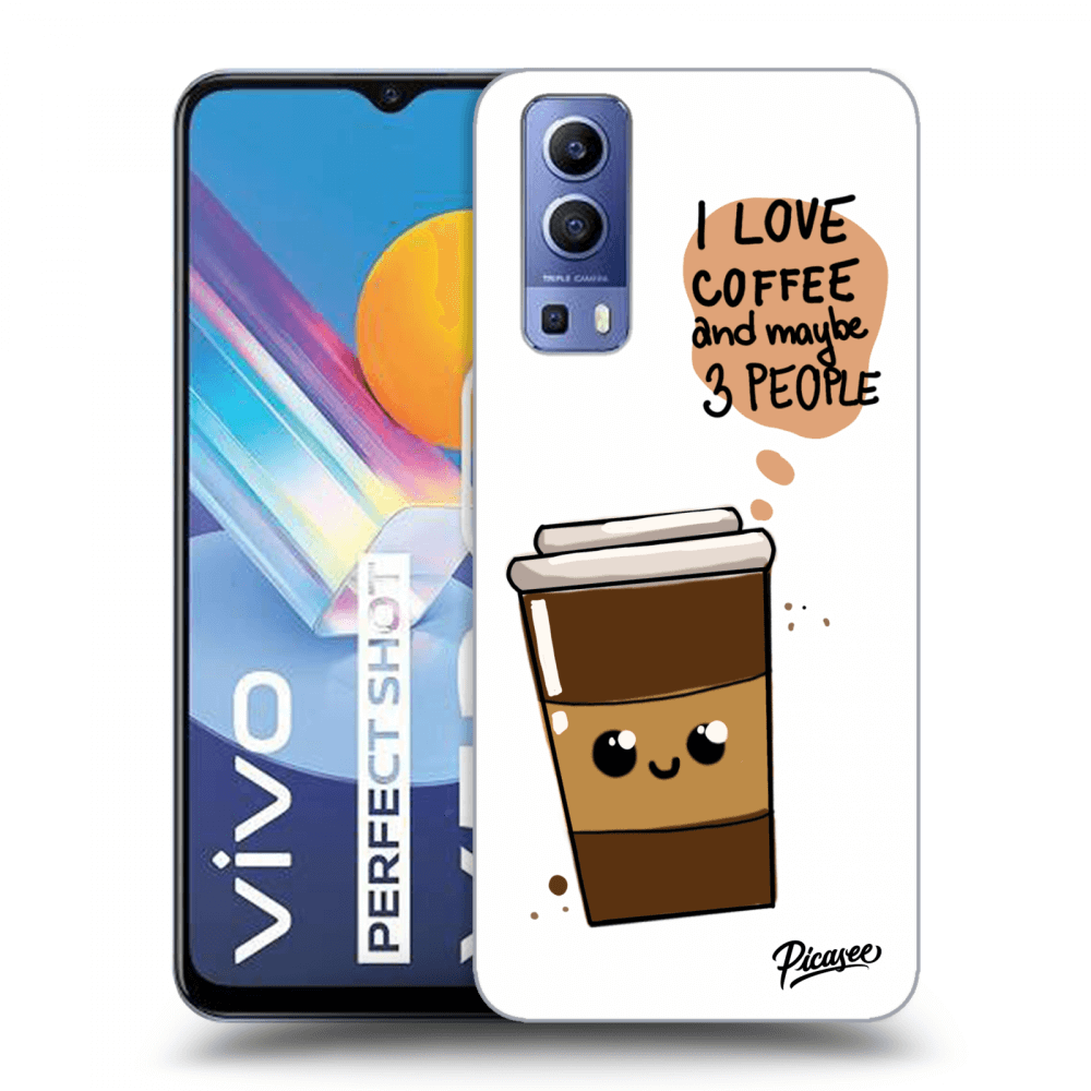 Picasee fekete szilikon tok az alábbi mobiltelefonokra Vivo Y52 5G - Cute coffee
