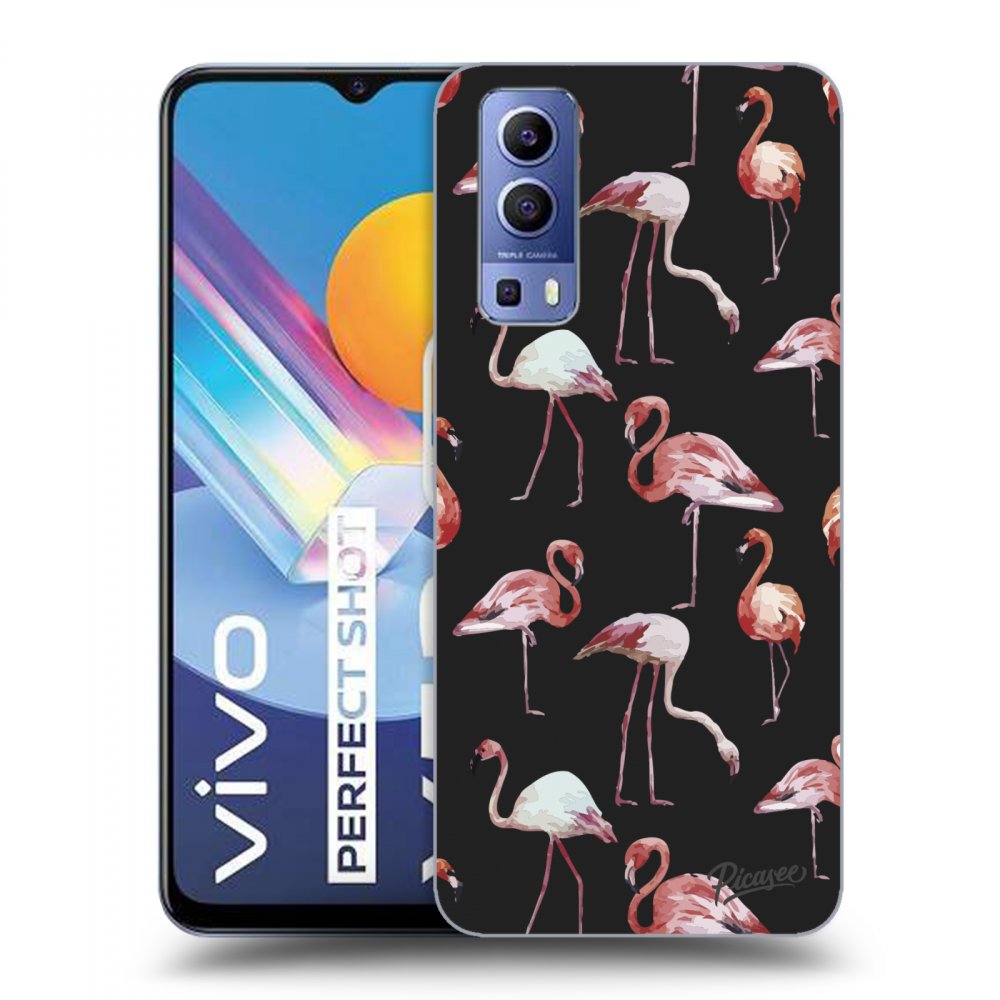 Picasee fekete szilikon tok az alábbi mobiltelefonokra Vivo Y52 5G - Flamingos