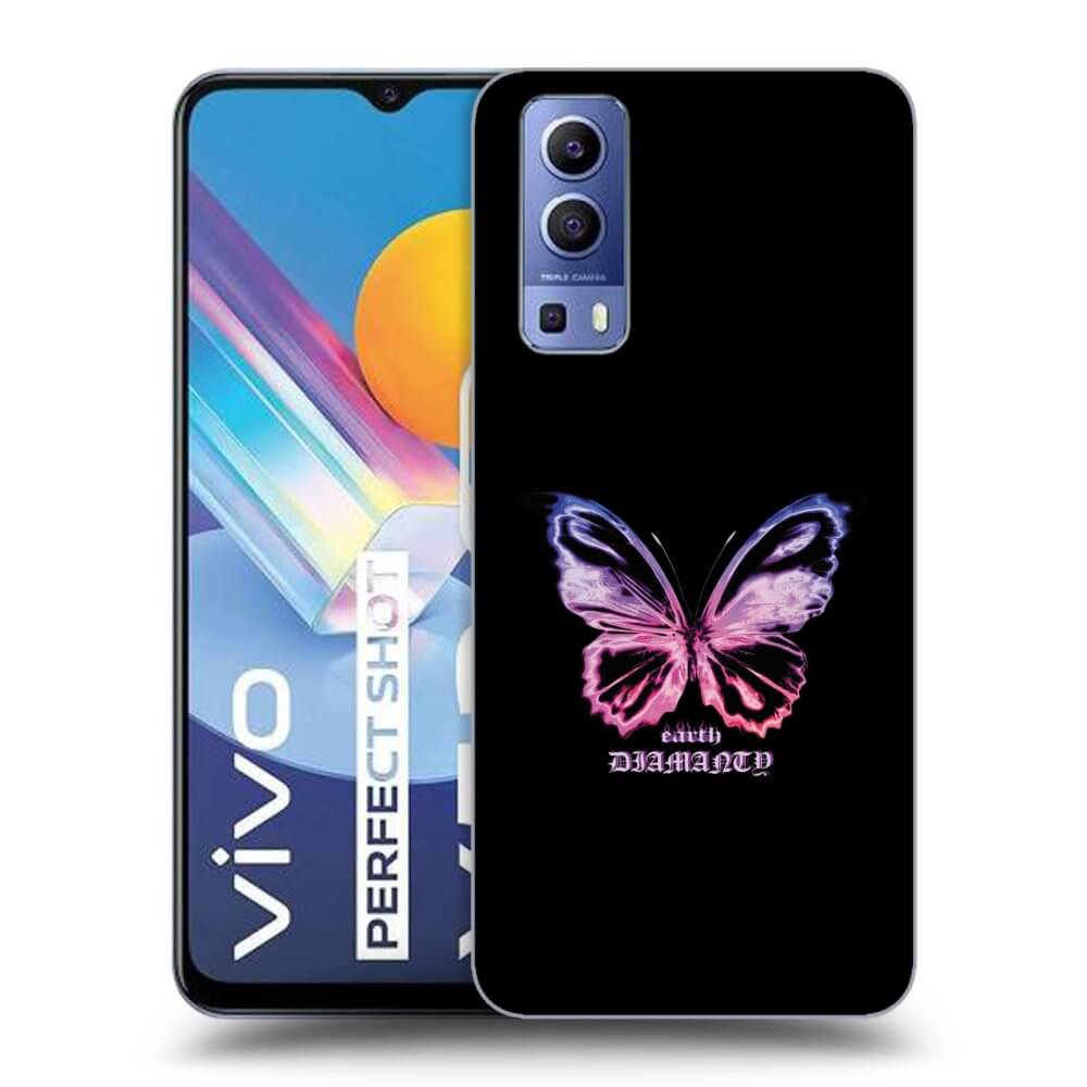 Picasee fekete szilikon tok az alábbi mobiltelefonokra Vivo Y52 5G - Diamanty Purple