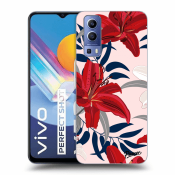 Szilikon tok erre a típusra Vivo Y52 5G - Red Lily