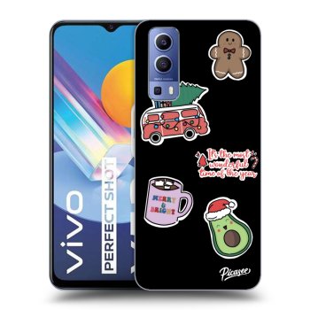 Picasee fekete szilikon tok az alábbi mobiltelefonokra Vivo Y52 5G - Christmas Stickers