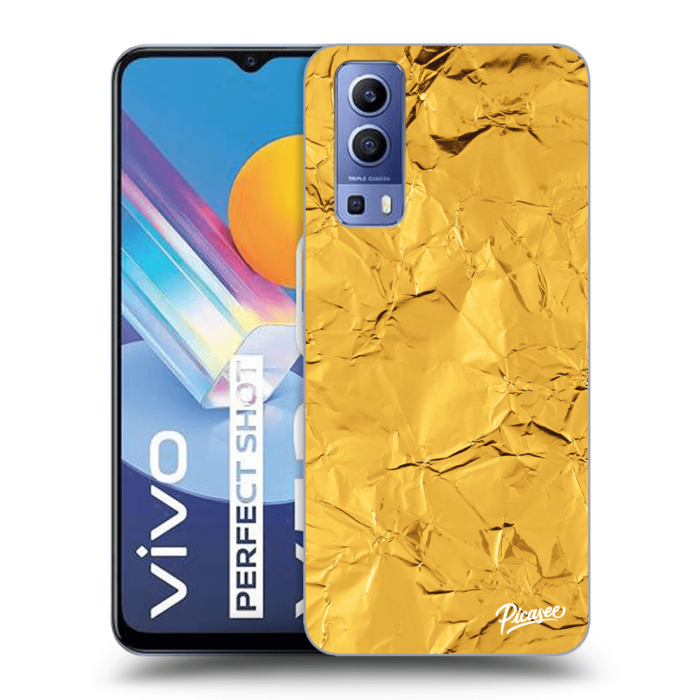 Picasee fekete szilikon tok az alábbi mobiltelefonokra Vivo Y52 5G - Gold