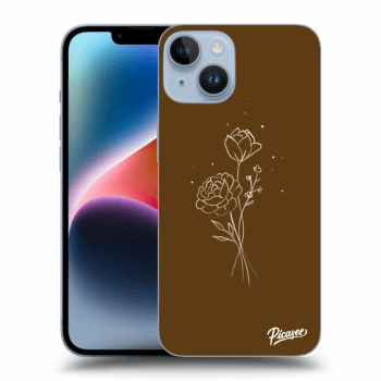 Picasee ULTIMATE CASE MagSafe Apple iPhone 14 - készülékre - Brown flowers