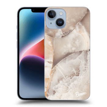 Picasee átlátszó szilikon tok az alábbi mobiltelefonokra Apple iPhone 14 - Cream marble