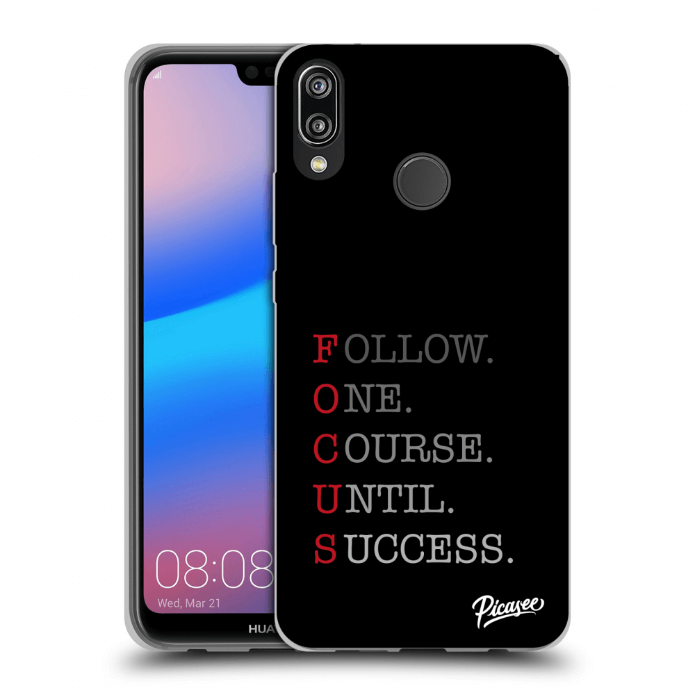 Picasee átlátszó szilikon tok az alábbi mobiltelefonokra Huawei P20 Lite - Focus