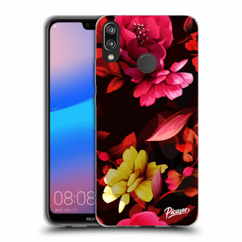 Szilikon tok erre a típusra Huawei P20 Lite - Dark Peonny