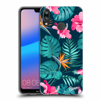 Szilikon tok erre a típusra Huawei P20 Lite - Pink Monstera