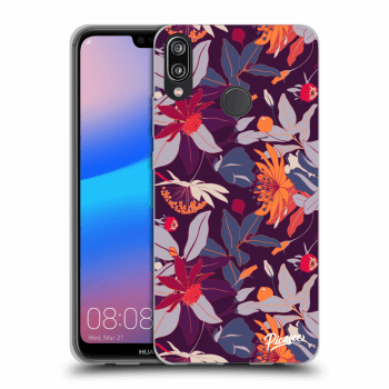 Szilikon tok erre a típusra Huawei P20 Lite - Purple Leaf