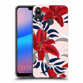 Szilikon tok erre a típusra Huawei P20 Lite - Red Lily