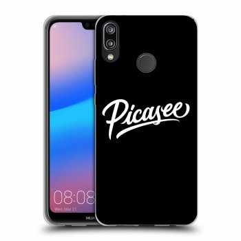 Szilikon tok erre a típusra Huawei P20 Lite - Picasee - old logo - white