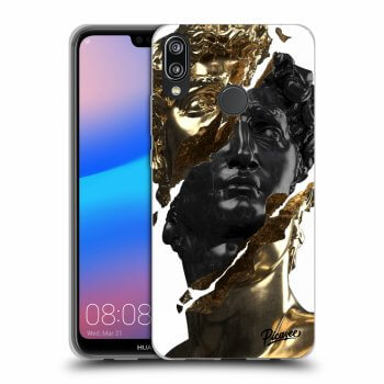 Szilikon tok erre a típusra Huawei P20 Lite - Gold - Black