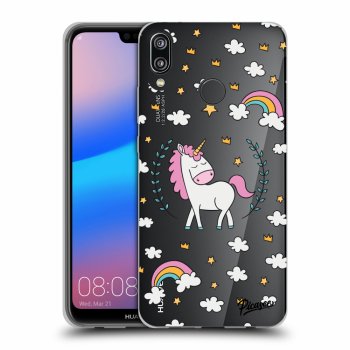 Picasee átlátszó szilikon tok az alábbi mobiltelefonokra Huawei P20 Lite - Unicorn star heaven