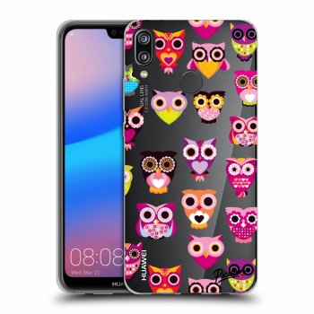 Picasee átlátszó szilikon tok az alábbi mobiltelefonokra Huawei P20 Lite - Owls