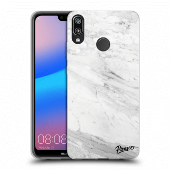 Picasee átlátszó szilikon tok az alábbi mobiltelefonokra Huawei P20 Lite - White marble