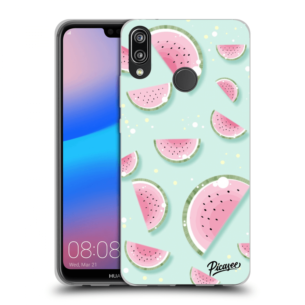 Picasee átlátszó szilikon tok az alábbi mobiltelefonokra Huawei P20 Lite - Watermelon 2