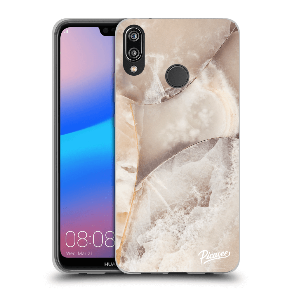 Picasee átlátszó szilikon tok az alábbi mobiltelefonokra Huawei P20 Lite - Cream marble